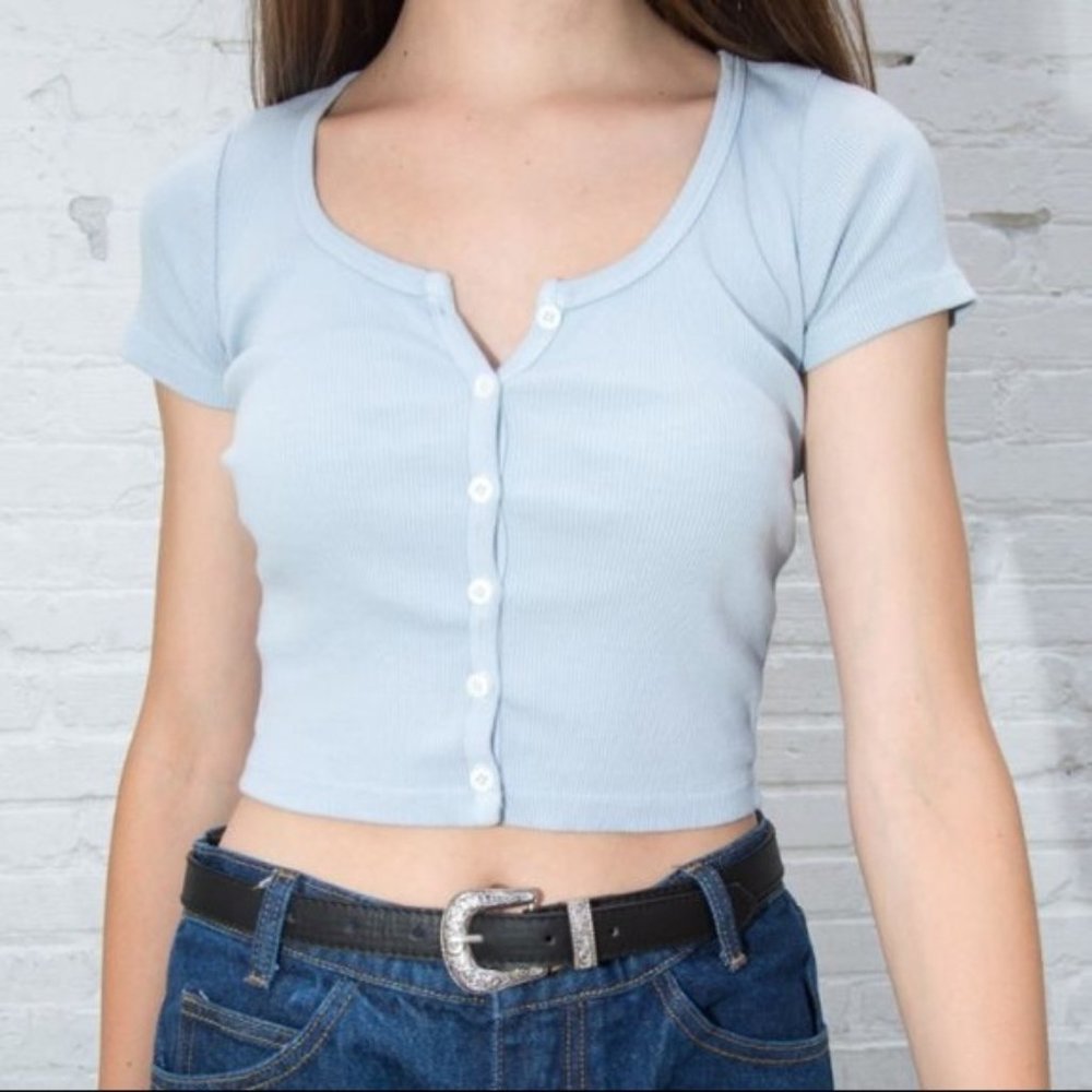 Brandy Melville Zelly Top - Light Blue